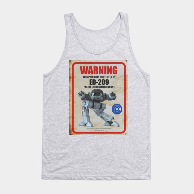 Rusty Old ED-209 Sign Tank Top by Starbase79